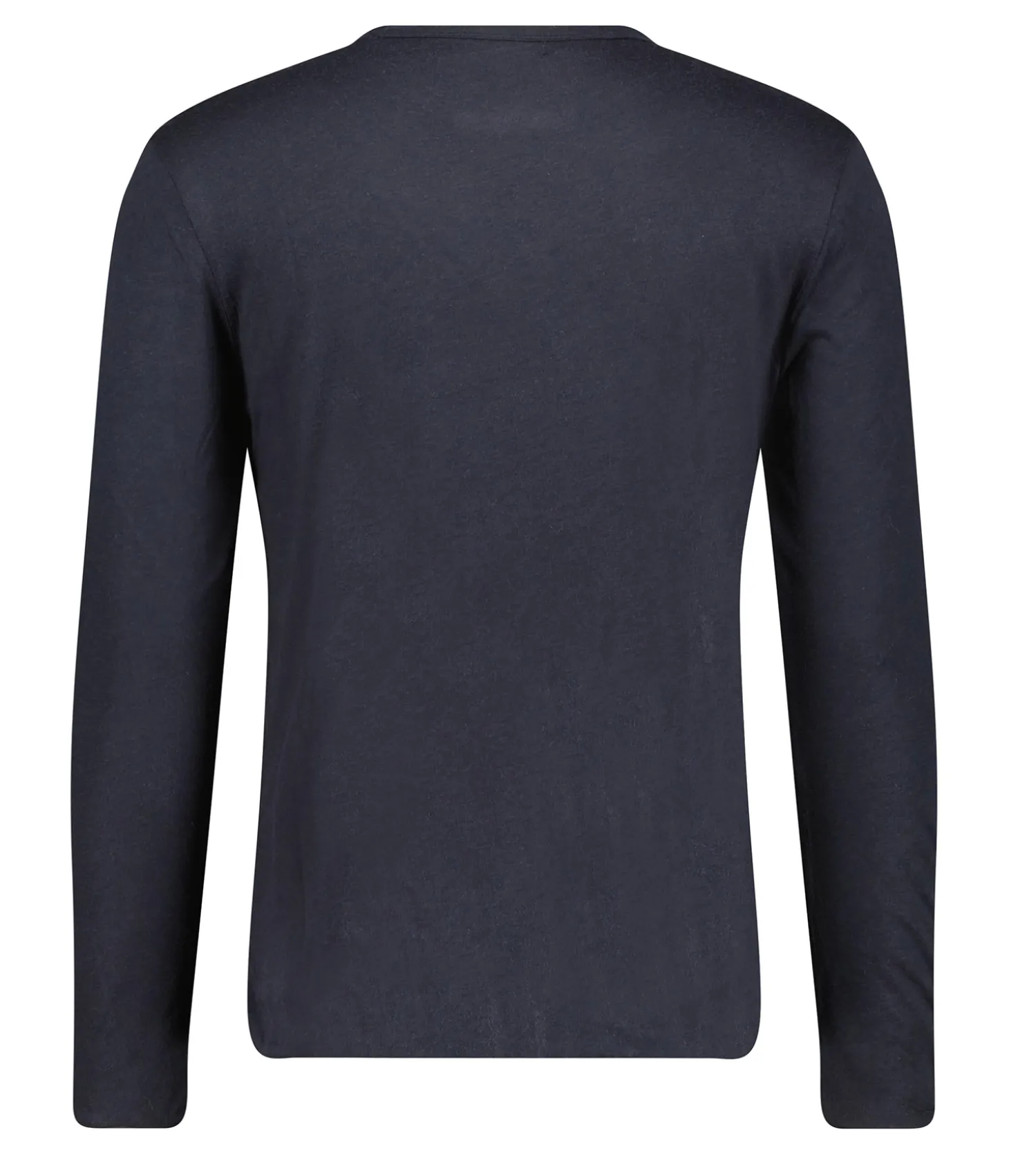 Tee-shirt manches longues en coton et soie Marine-Majestic Filatures Fashion