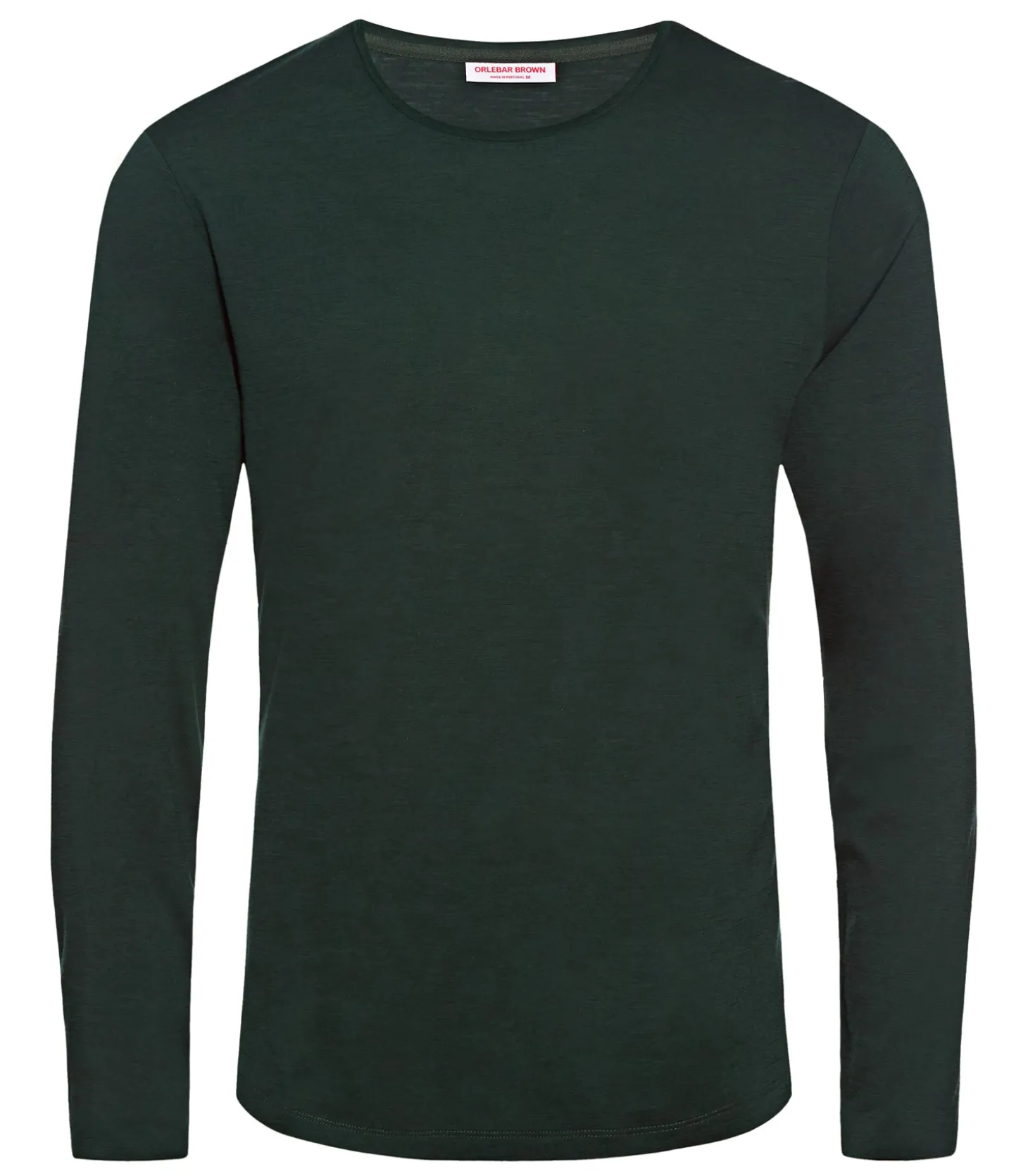Tee-shirt OB-T LS Merino Racing Green-Orlebar Brown Cheap