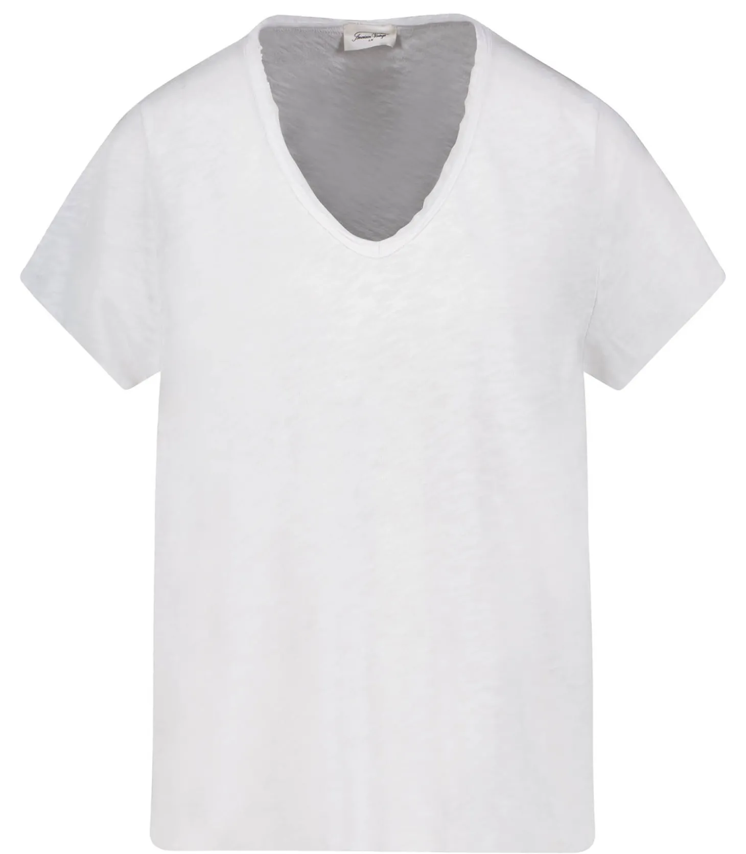 Tee-shirt Sonoma Manches Courtes Col V Blanc-American Vintage Discount