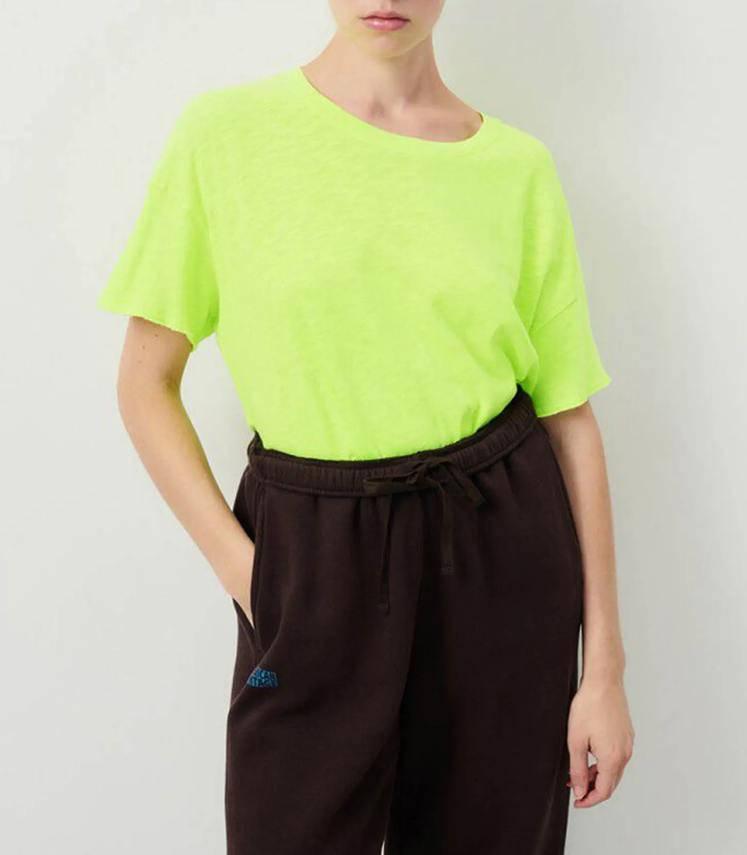 Tee-shirt Sonoma manches courtes Jaune Fluo-American Vintage Online