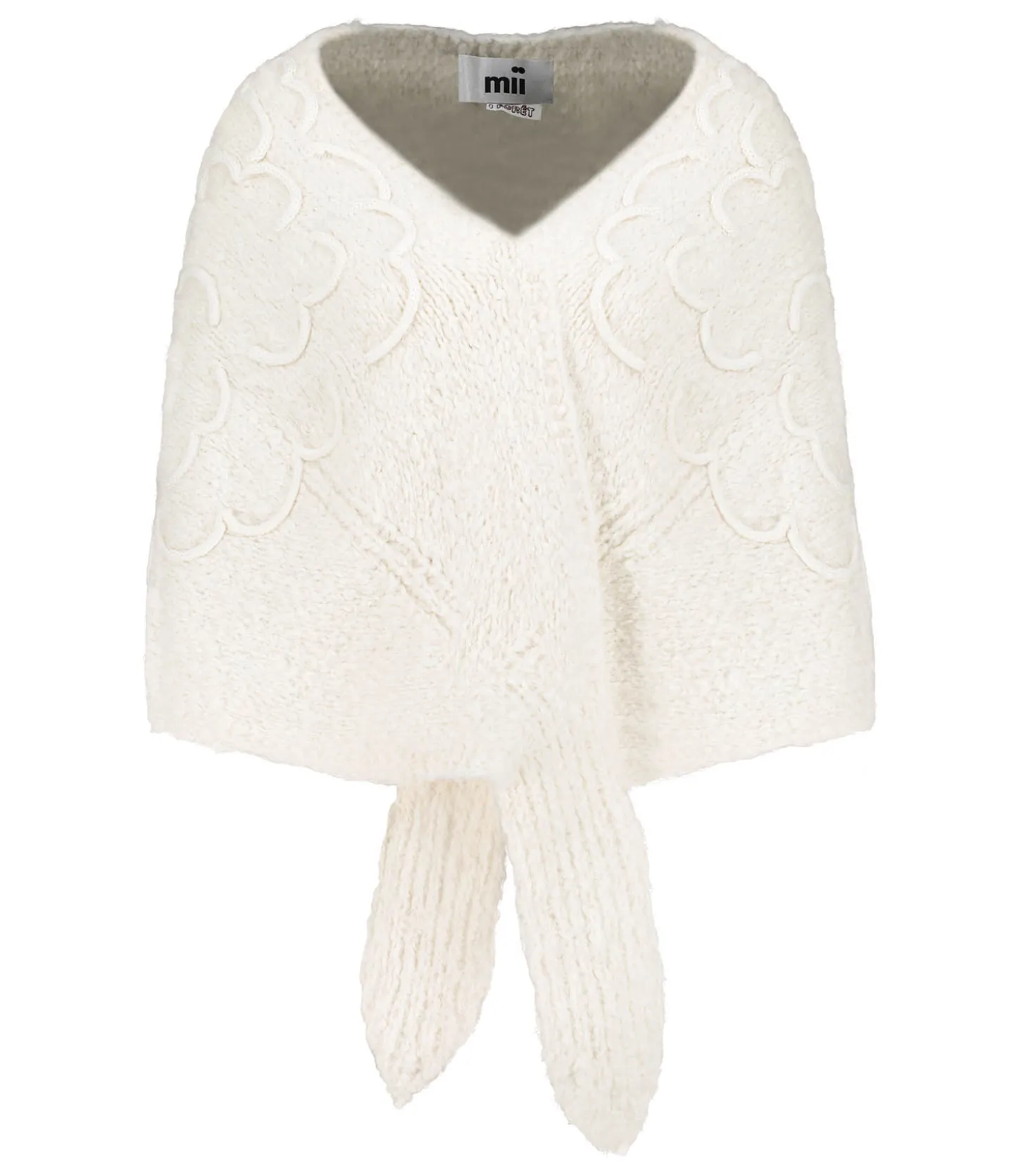 Étole Cloud Hand Embroidered Off White-Mii Cheap