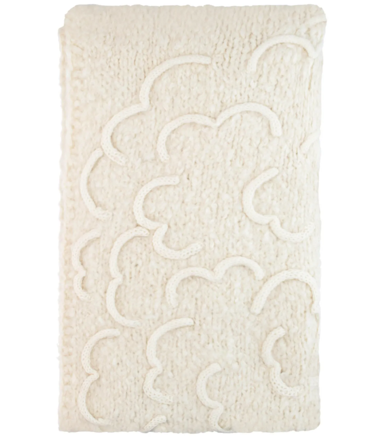Étole Cloud Hand Embroidered Off White-Mii Cheap