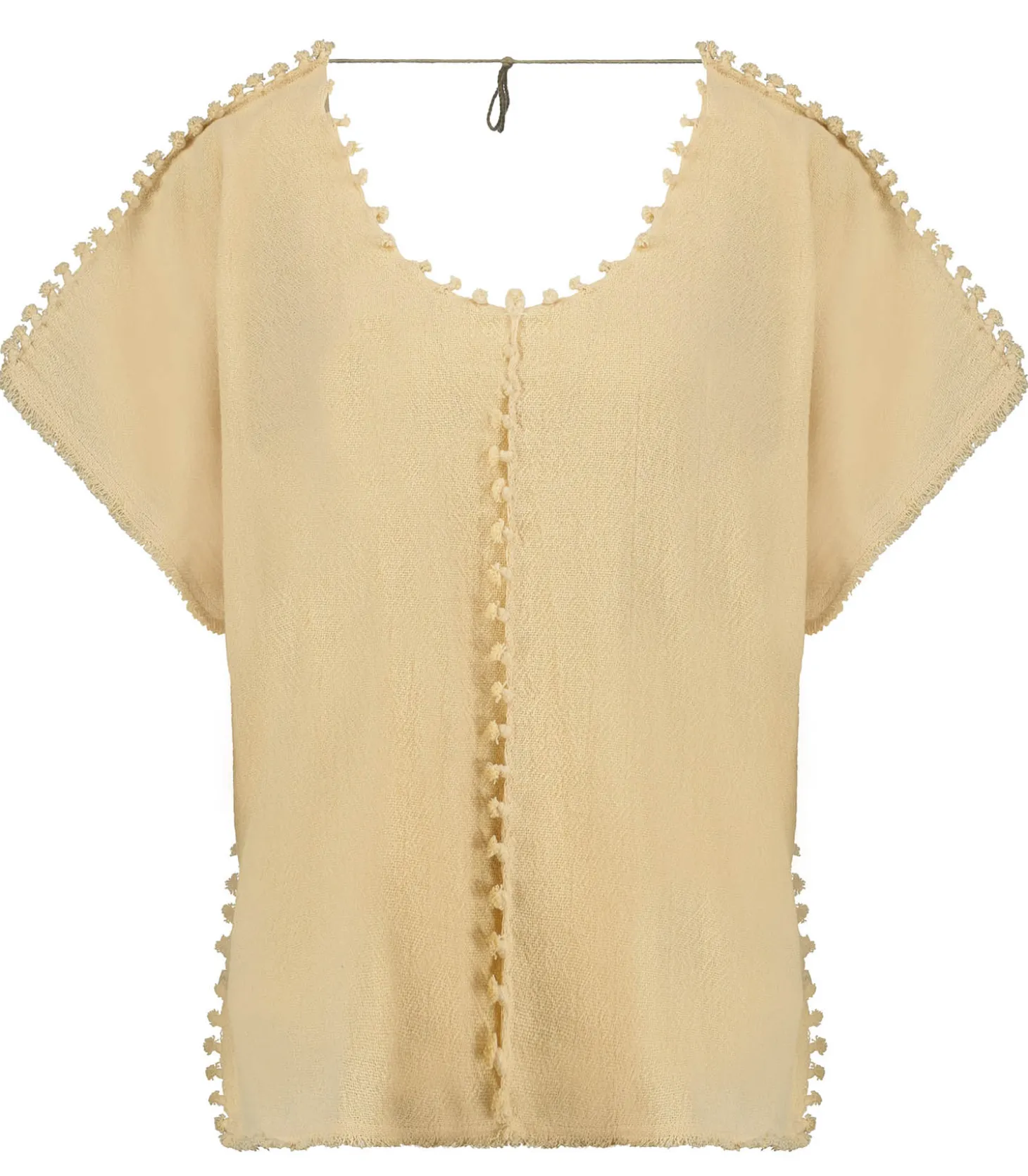Top Xmaben Almond Milk-CARAVANA Fashion