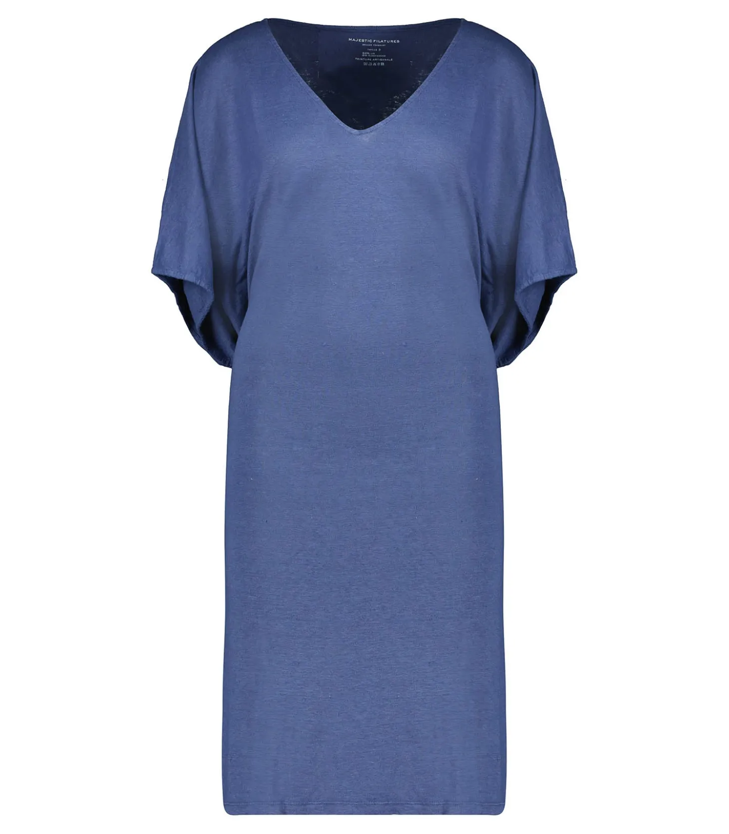 Tunique Col V Venice Blue-Majestic Filatures Clearance