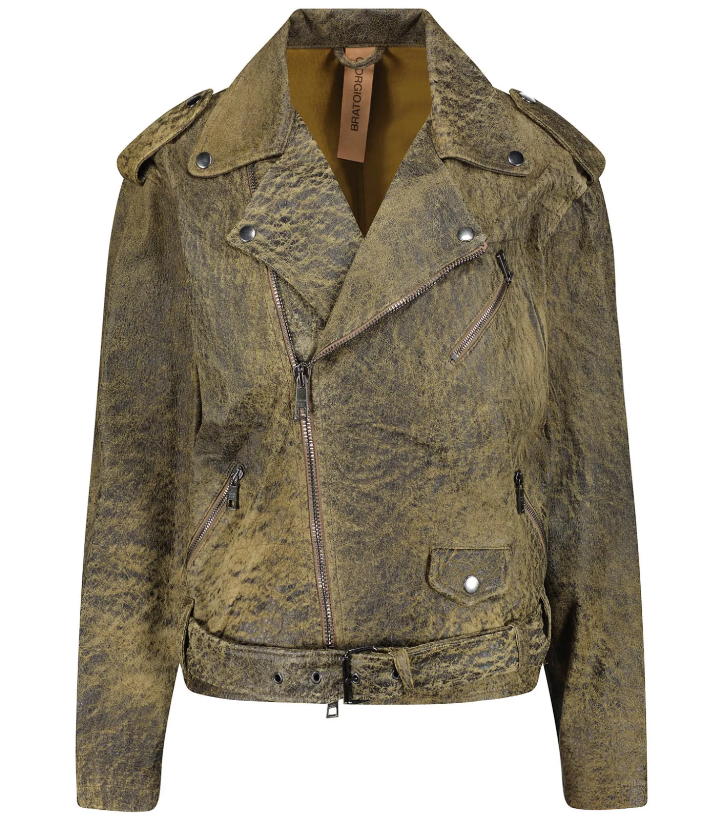Veste en cuir Vintage Fango-Giorgio Brato Outlet