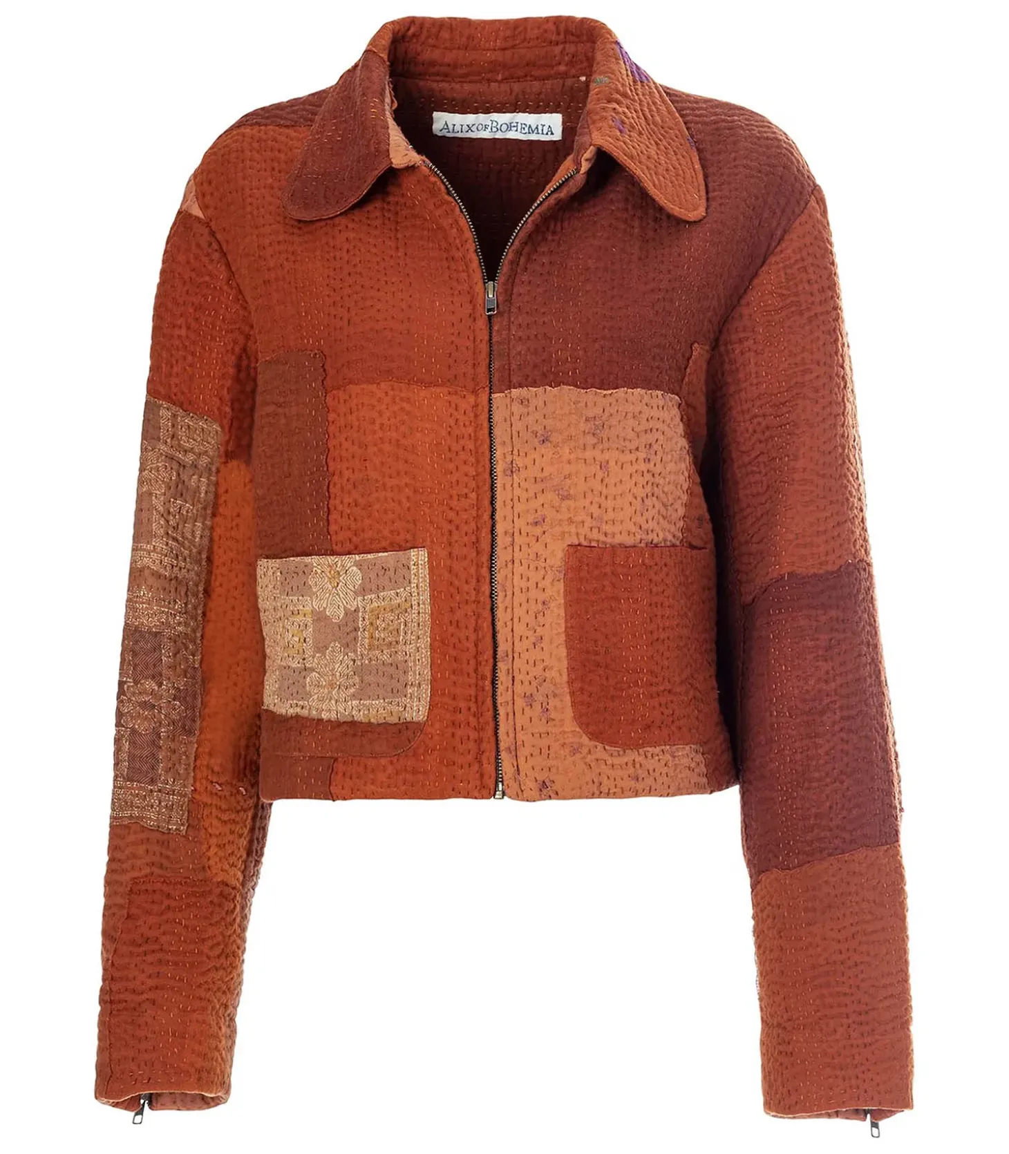 Veste Pietro Earth Kantha-Alix of Bohemia Flash Sale